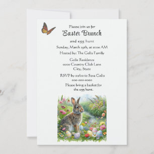 Süßer Osterhase und Ostereiersuche-Feiertag  Einladung