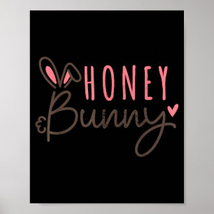 Süßer Osterhase vintage frohe Ostern Häschen Poster