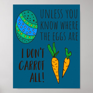 Süßer Ostern-Wortwitz lustiger Zitat-Spruch Doodle Poster