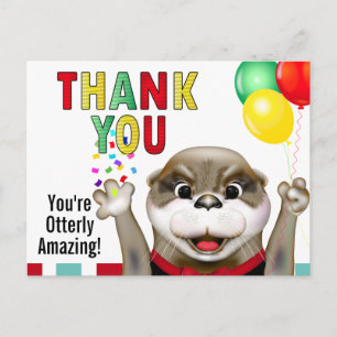 Süßer Otter im Smoking   Danke Postkarte
