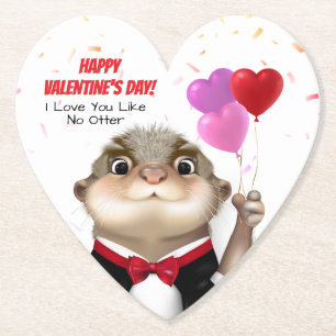 Süßer Otter im Smoking Valentinstag Untersetzer