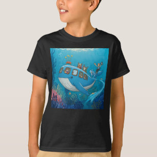 Süßer Otter-Wal-Bus- Unterwasser-Abenteuer T-Shirt