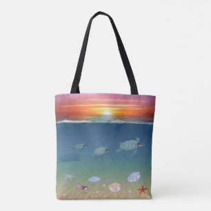 Süßer Ozean-Sonnenaufgang, schwimmende Meeresschil Tasche