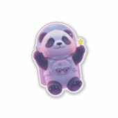 Süßer Panda-Astronaut-Aufkleber – Kawaii Scrapbook Aufkleber (Vorderseite)