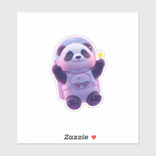 Süßer Panda-Astronaut-Aufkleber – Kawaii Scrapbook Aufkleber (Blatt)