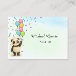 Süßer Panda-Ballon 1. Geburtstag Platzkarte