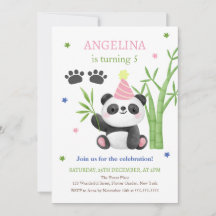 Süßer Panda-Bambus-Geburtstag