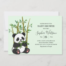 Süßer Panda Bambus Minze Baby Shower