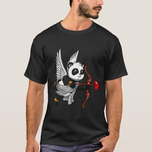 Süßer Panda-Bär Cupid T-Shirt (Vorderseite)