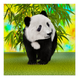 Süßer Panda-Bär Kawaii Tierliebhaber Perfektes Ges Poster