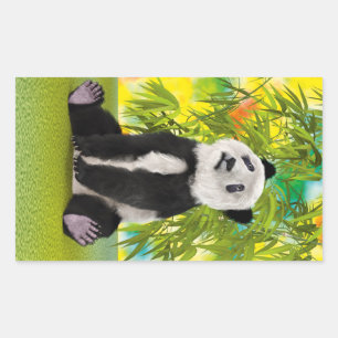 Süßer Panda-Bär Kawaii Tierliebhaber Perfektes Ges Rechteckiger Aufkleber