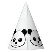 Süßer Panda-Bär – Personalisiertes Monogramm Partyhütchen (Rückseite)