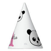Süßer Panda-Bär – Personalisiertes Monogramm Partyhütchen (Rechts)