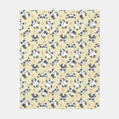 Süßer Panda-Bär-Tatzen-Cream-Hintergrund Fleecedecke (Vorderseite)