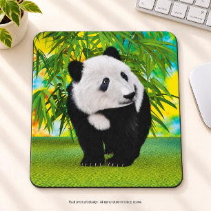Süßer Panda-Bär-Welpe Kawaii-Tierliebhaber-Geschen Mousepad