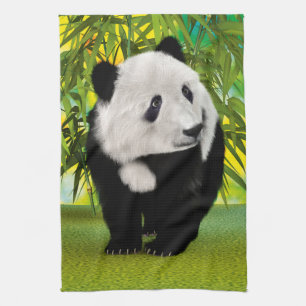 Süßer Panda-Bärenjunge Kawaii-Tierliebhaber-Gesche Küchentuch