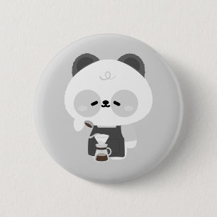 Süßer Panda Barista Button