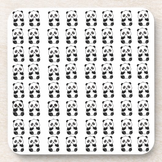 Süßer Panda Beißt Getränkeuntersetzer (Vorderseite)