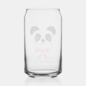 Süßer Panda-Bogen-Glasbecher Dosenglas (Rückseite)