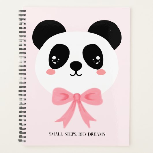 Süßer Panda-Bogen-Planer Planer (Vorderseite)