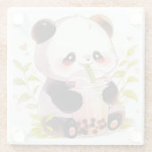 Süßer Panda Bubble Tea Untersetzer | Kawaii Boba P (Rückseite)
