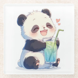 Süßer Panda Bubble Tea Untersetzer | Kawaii Boba P