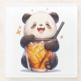 Süßer Panda Bubble Tea Untersetzer | Kawaii Boba P