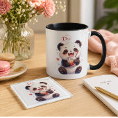 Süßer Panda Bubble Tea Untersetzer | Kawaii Boba P