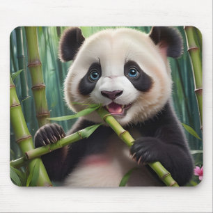 Süßer Panda, der Bambus frisst Mousepad