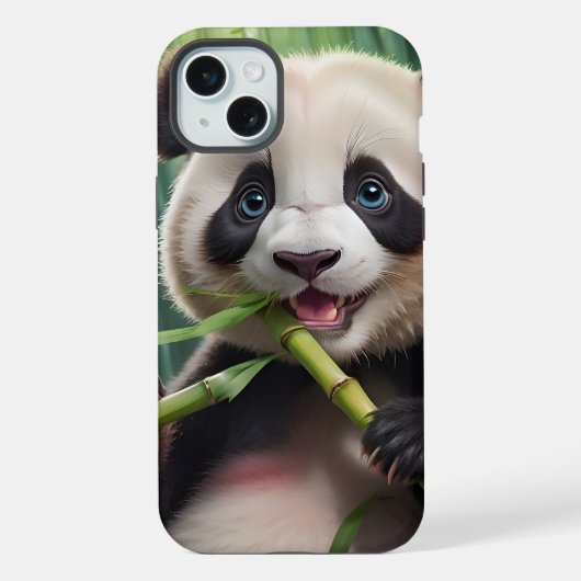 Süßer Panda, der Bambus isst iPhone Hülle (Rückseite)