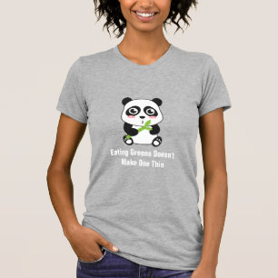 Süßer Panda, der Bambussprossen mit lustigem Text  T-Shirt