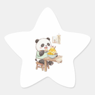 Süßer Panda, der taiwanesisches Mango-Shaved-Ice-F Stern-Aufkleber