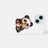 Süßer Panda-Eiscreme iPhone 15 Hülle (Rückseite (Horizontal))