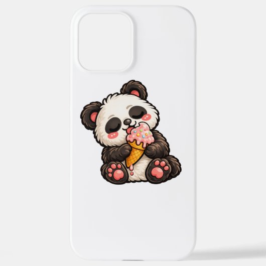 Süßer Panda Eiscreme iPhone Hülle (Rückseite)