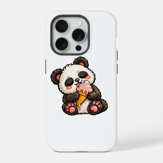 Süßer Panda Eiscreme iPhone Hülle (Rückseite)