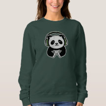 Süßer Panda-Gamer - Kawaii-Gaming-Panda mit Kopfhö