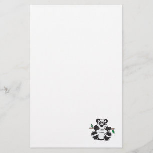 süßer Panda hängt an einem Ast Briefpapier