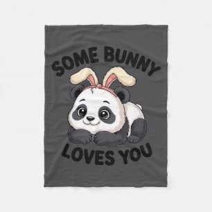 Süßer Panda Hase, irgendein Hase liebt dich Fleecedecke