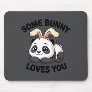 Süßer Panda Hase, irgendein Hase liebt dich Mousepad