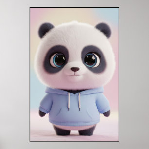 Süßer Panda Hoodie – Kawaii Panda Poster Art