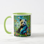 Süßer Panda in einem Bambusgarten. Tasse (Links)