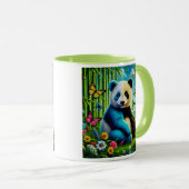 Süßer Panda in einem Bambusgarten. Tasse (VorderseiteRechts)