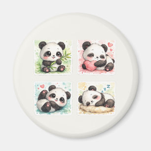Süßer Panda Individueller Magnet Ästhetischer Wass