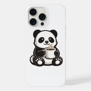 Süßer Panda-Kaffee – Kawaii Panda hält Kaffee iPhone 15 Pro Max Hülle
