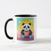 Süßer Panda-Kaffeebecher – „Powered by Coffee“  Tasse (Links)