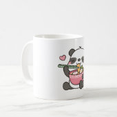 Süßer Panda liebt Ramen-Nudeln Kaffeetasse (Vorderseite Links)
