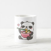 Süßer Panda liebt Ramen-Nudeln Kaffeetasse (Mittel)