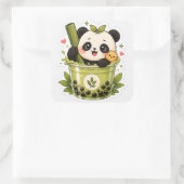 Süßer Panda Matcha Bubble Tea Aufkleber | Kawaii A (Tasche)