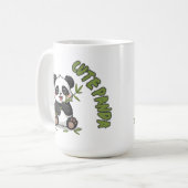 Süßer Panda mit Bambus - Lieblich Kaffeetasse (Vorderseite Links)
