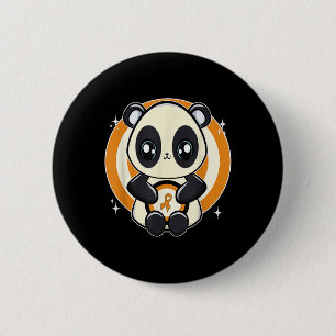 Süßer Panda mit Band Leukämie-Bewusstsein Button